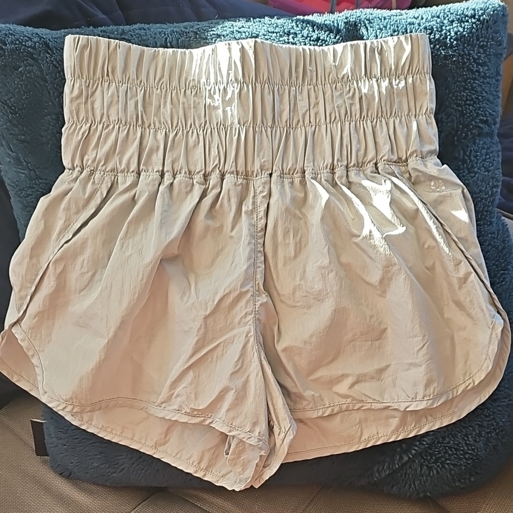 Free People Movement FP The Way Home Shorts Medium Light Grey/Silver HighWaisted